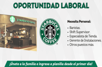 Trabaja en Starbucks ¡Nuevas Vacantes Disponibles!